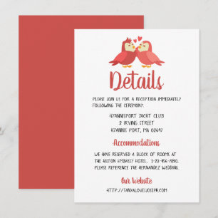 Convite Detalhes de Direções de Casamento em Borgonha Verm