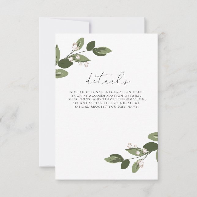 Convite Detalhes de Ramalhetes Corados (Frente)