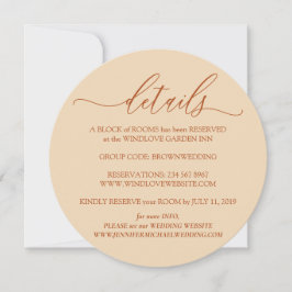 Convite Detalhes de Terracota Limpa Casamento Simples