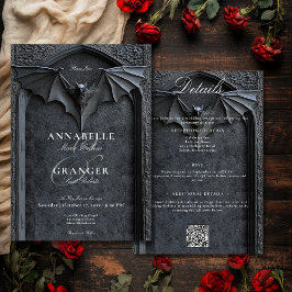 Convite Detalhes do Bat Preto do Halloween e Arch Dois Lad