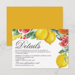 Convite Detalhes do Casamento Botânico de Citrus