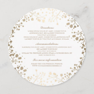 Convite Detalhes do Casamento Branco da Respiração do Bebê