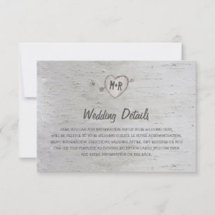 Convite Detalhes do Casamento da Árvore de Berço de Prata 