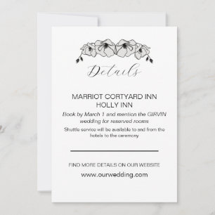 Convite Detalhes do Casamento da Flor da Magnolia Branca M