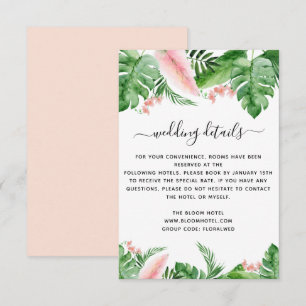Convite Detalhes do Casamento da Palma Tropical Floral de 