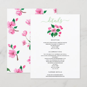 Convite Detalhes do Casamento das Flores de Cerejeira Incl