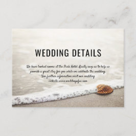 Convite Detalhes do casamento das ondas de praia