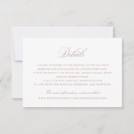 Convite Detalhes do Casamento de Blush do Script de Caligr