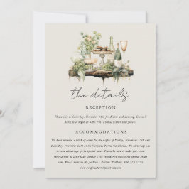 Convite Detalhes do Casamento de Boho da Floresta de Aquar