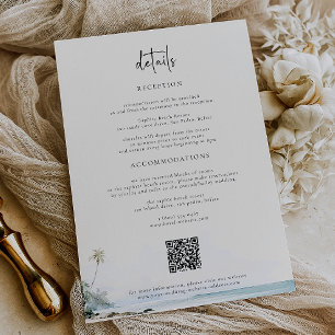 Convite Detalhes do Casamento de Destino da Ilha