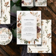 Detalhes do Casamento de Folhagem Floral de outono