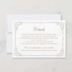 Convite Detalhes do Casamento de Frame de Ornamento Elegan
