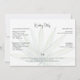 Convite Detalhes do Casamento de Praia da Folhagem Tropica