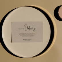 Detalhes do Casamento de Script Preto Simples Tan 