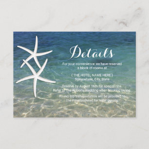 Convite Detalhes do Casamento de Starfish Tropical do Casa