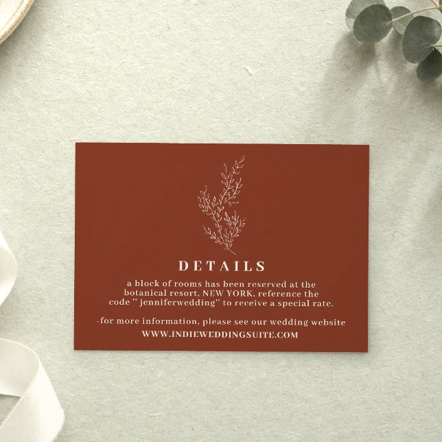 Convite Detalhes do casamento de terracota boho queimada F (Criador carregado)