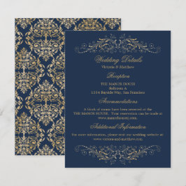 Convite Detalhes do casamento do Marinho Dourado e legante
