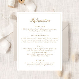 Convite Detalhes do Casamento Dourado do Script de Caligra