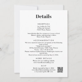 Convite Detalhes do Casamento em Paris - Anexo
