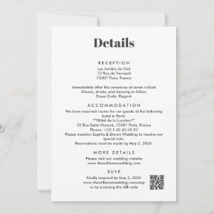 Convite Detalhes do Casamento em Paris - Anexo