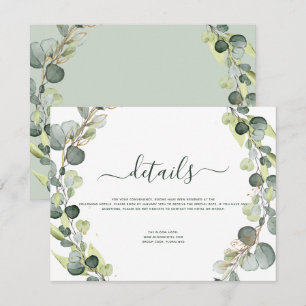 Convite Detalhes do Casamento Eucalipto Suculenta