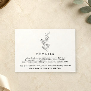 Convite Detalhes do casamento Flor Boho Clear Outono