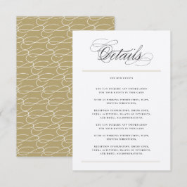 Convite Detalhes do Casamento Minimalista de Bares Clássic