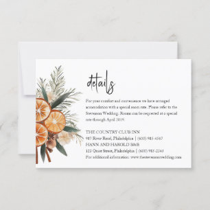 Convite Detalhes do casamento no inverno Boho