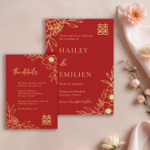 Detalhes do Casamento Vermelho Chinês Moderno de F
