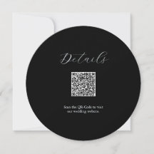 Detalhes do Código QR - Casamento Preto e Branco