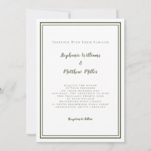 Convite Detalhes do Código QR de Casamento Moderno e RSVP