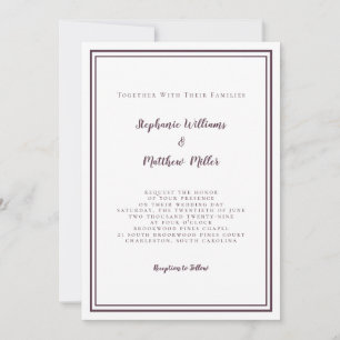 Convite Detalhes do Código QR de Casamento Moderno e RSVP 