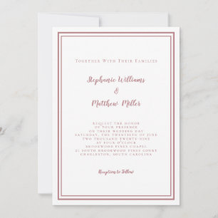 Convite Detalhes do Código QR de Casamento Moderno & RSVP
