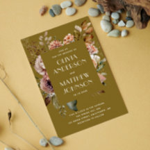 Detalhes do código QR do casamento floral verde de