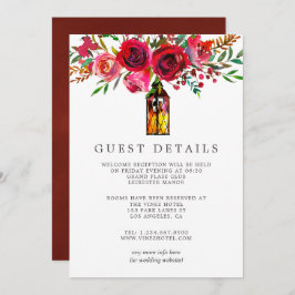 Convite Detalhes do Convidado de Casamento Floral de Water