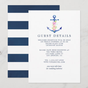 Convite Detalhes do Convidados para Casamento com Tema Náu