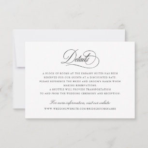 Convite Detalhes do Elegante de Script de Caligrafia Moder