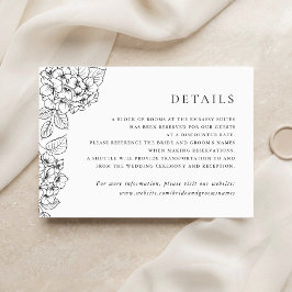 Convite Detalhes do Inserto de Casamento de Hortênsia Flor