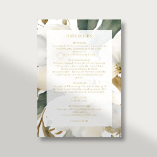 Convite Detalhes do Localizador de Casamento de Folhagem F