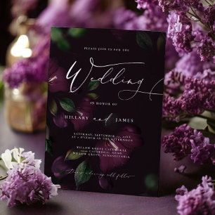 Convite Detalhes do Sangue Roxo do Lado Duplo QR