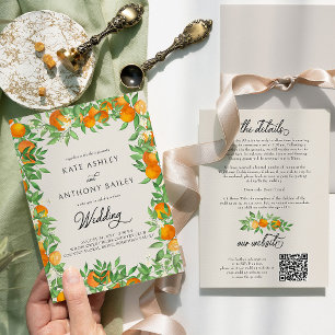 Convite Detalhes e Site do Casamento com Flor de Laranjeir
