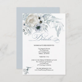 Convite DETALHES | Flores Azuis Pastel