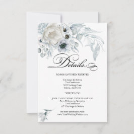 Convite DETALHES | Flores Azuis Pastel