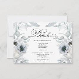 Convite DETALHES | Flores Azuis Pastel