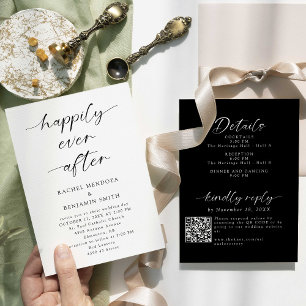 Convite Detalhes Frente e Verso de Casamento Felizes para