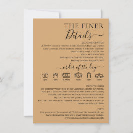 Convite Detalhes Mais Finos do Casamento Burly Wood Sand