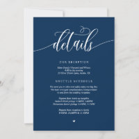 Detalhes modernos do casamento, Marinho Blue Enclo