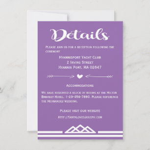 Convite Detalhes Retro Roxos Casamento Triângulos Geométri
