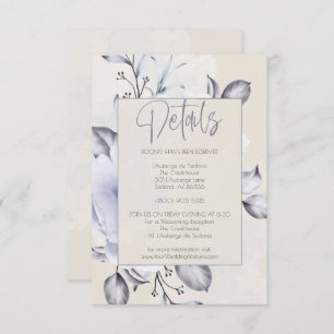 Convite Detalhes - Rustic Lilac e Alabaster Peony Floral