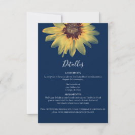 Convite Detalles Rústicos de Girasol Tarjeta de Cerramient